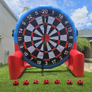 Cible de tir de football gonflable en PVC, jeu de fléchettes de football mobile <span class=keywords><strong>pour</strong></span> l'entraînement en extérieur - Product Image 1