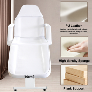 Lettino da Massaggio Portatile Bianco Moderno e Confortevole, Arredamento per <span class=keywords><strong>Spa</strong></span> Pieghevole con Schienale e Gambe Regolabili, Fornitura Diretta dalla Fabbrica - Product Image 3