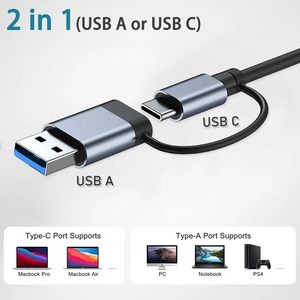 Hub USB C haute vitesse SYONG 3.0, répartiteur USB 8-en-1, extension USB avec 4 ports USB, port auxiliaire 3,5 mm, lecteur de cartes SD/TF, plug and play - Product Image 2