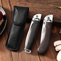 Couteau pliant d'extérieur SBO ZD02, lame 3Cr13 polie miroir, manche en bois de aile de poulet, pour fruits, camping, portable, de poche, 23 cm, garantie 1 an