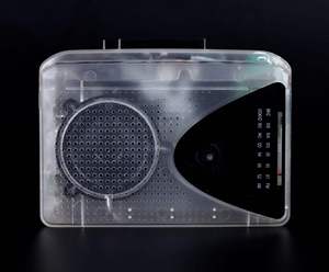 Retro Transparent Cassette <b>Player</b> Walkman, AM/FM Radio with <b>USB</b> MP3 Conversion & Built-in Speaker - Product Image 1