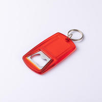 Ouvre-bouteille de bière portable en plastique vierge à sublimation porte-clés ouvre-bière en acrylique personnalisé