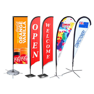 Custom Polyester Outdoor Advertising Beach Feather Flags New Popular Promotional Custom Banner Stand Personalized for Roadside