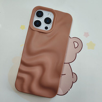 Populaire 3D ondulation de l'eau TPU couverture de téléphone portable souple couleur Morandi pour iPhone XR XS Max X 7 8 Plus étui de téléphone portable