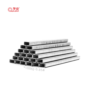 China Fasteners Supplier High Quality 10J Staples 20Ga 1006J Galvanized 6mm 1/4'' Inch <strong>Upholstery</strong> Sofa Nails for Furniture - Product Image 1