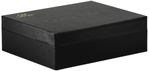 Boîte personnalisée entièrement noire mate avec couvercle et base à compartiments inclinés pour l'emballage de l'ensemble de cosmétiques à lèvres - Product Image 4