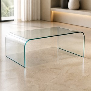 Panneau de verre courbé thermoforcé sur mesure pour façades architecturales, fenêtres, portes, cabines de douche et cloisons intérieures - Product Image 1