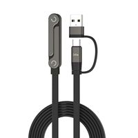 (Éxito de Ventas Transfronterizo) Cable de Carga Rápida Tipo-C de 240W, Multifuncional, con Soporte para Teléfono, Transferencia de Datos, Sin Obstrucciones