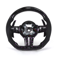 Volant personnalisé pour BMW M3 M5 F06 F10 F11 F13 F15 F16 F20 F21 F25 F30 F36 F22 F90 Style M Cuir Fibre de carbone LED