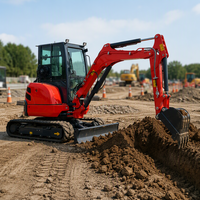 Excavator Mini Euro 5 EPA 2 Ton dengan Thumb Crawler Digger, Excavator Kecil untuk Dijual