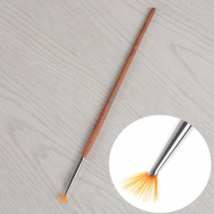 Small Fan Shaped Nail Art Brush Gradient Blending Phototherapy Dotting Nylon Bristle Redwood Rod Color Painting Nail Tool - Product Image 4