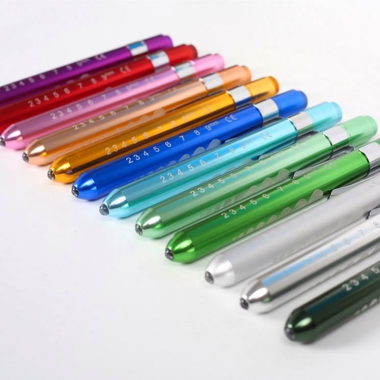 Promotion Cheap White LED Light Pocket Clip Doctor Nurse Medical Led Penlight With Pupil Gauge