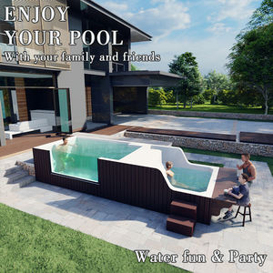 Piscine <span class=keywords><strong>hors</strong></span> <span class=keywords><strong>sol</strong></span> villa moderne de luxe maison de jardin rectangle en fibre de verre piscine <span class=keywords><strong>hors</strong></span> <span class=keywords><strong>sol</strong></span> en bois spa piscine - Product Image 6