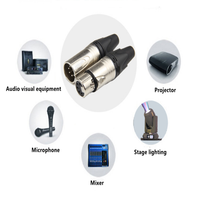 Câble XLR mâle 5 broches avec capuchon de protection coloré, 6 couleurs, pour éclairage de scène DMX, éclairage LED Par, console, interphone