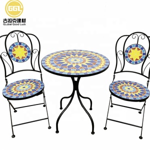 Tavolo da Giardino con Motivo a <span class=keywords><strong>Mosaico</strong></span>, <span class=keywords><strong>Tavoli</strong></span> e Sedie <span class=keywords><strong>in</strong></span> Cemento per Esterni, Arredamento da Giardino <span class=keywords><strong>in</strong></span> <span class=keywords><strong>Mosaico</strong></span> - Product Image 2