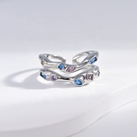 Bague ajustable en argent sterling 925 plaqué or avec zircone marquise, motif fleur, pour femme, idéale pour mariage et fiançailles