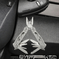 Mini porte-clés EDC, outil multifonction, pinces pliantes 13 en 1, couteau utilitaire en acier inoxydable, tournevis pour réparation en extérieur