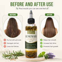 Huile de Romarin Bio Pure à 100% en Gros (Gallon) avec Graines de Fenugrec et Menthe pour la Réparation du Cuir Chevelu et des Cheveux