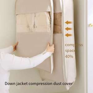 Nouvelle housse de compression transparente pour vêtements de maison, anti-poussière, pour armoire, sac suspendu avec fonction de protection anti-poussière - Product Image 5
