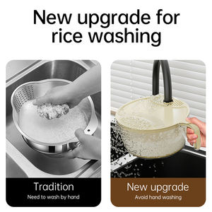 UFORU çok fonksiyonlu mutfak saklama kapları sebze meyve pirinç plastik boşaltma sepeti buzdolabı için kapaklı - Product Image 2