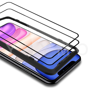 3d caso para protector <span class=keywords><strong>de</strong></span> pantalla <span class=keywords><strong>de</strong></span> <span class=keywords><strong>cristal</strong></span> templado película para iphone 11 xs xr xs max con aplicador capaz <span class=keywords><strong>de</strong></span> 2 pack 3 - Product Image 4