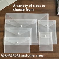Sacs de rangement sur mesure A4-A7, PP A5 B5 B4, bouton pression, transparent, fichier horizontal vertical A3, rangement couleur