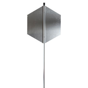 لوحة إشارة تحذير عاكسة أمنية ADT 28 بوصة على الوجهين 6 ملصقات ساحة ألومنيوم معدنية مع حصة - Product Image 3