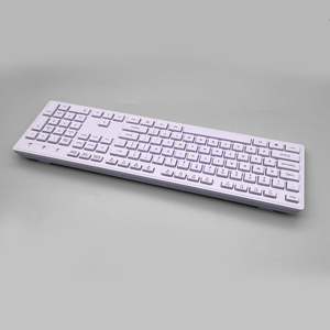 Bàn phím văn phòng im lặng màu tím KW-112 104 phím sô cô la 2.4G + BT chế độ kép giọt nước Thiết kế bàn phím không dây Cơ Bản Mới - Product Image 4