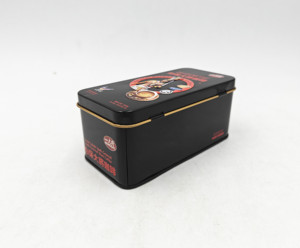 Cấp thực phẩm biểu tượng tùy chỉnh kim loại hình chữ nhật <span class=keywords><strong>tin</strong></span> với bản lề Nắp trà cà phê kẹo bao bì - Product Image 4