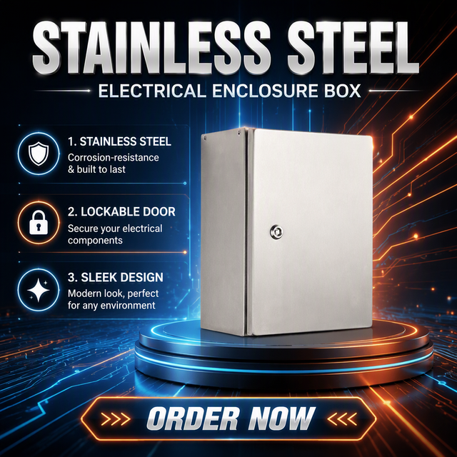Oem Odm IP65 Stainless Steel Electrical Distribution Box Control Panel Enclosure with Customizable Size