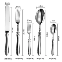 Manche de gourde 304 couverts en acier inoxydable forgé artisans Design haut de gamme hôtel Restaurant Steakhouse épais couteau occidental fourchette