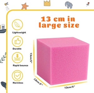 Blocs de mousse et d'éponge Woxin, cube de <span class=keywords><strong>trampoline</strong></span> souple pour aire de jeux intérieure, ensemble de 48 pièces - Product Image 3