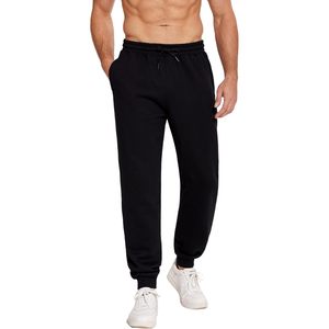 FOXA Men's Fleece Lined Joggers Cotton Athletic Sweat Pants With Zipper Pockets Casual Heavyweight <b>Lounge</b> Pants - Product Image 1