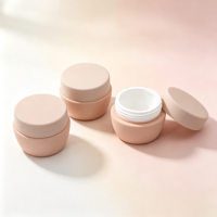 Pot cosmétique PP de luxe 5g 15g pour gel à ongles avec couvercle, étiquette privée, pot rond pour gel de construction, mini-récipient pour crème de soin