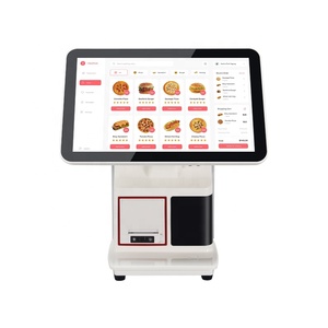 เครื่องบันทึกเงินสด POS แบบออลอินวัน หน้าจอสัมผัสขนาด 15.6 นิ้ว พร้อมเครื่องพิมพ์ใบเสร็จแบบความร้อนในตัว หัวสแกนเสริมสำหรับซูเปอร์มาร์เก็ต - Product Image 4