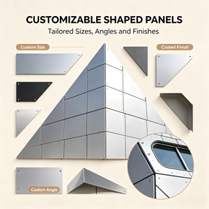 Panneau de façade en aluminium 3D, plaque décorative façonnée, revêtement mural extérieur pour centre commercial, hall d'exposition - Product Image 5