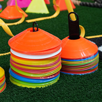 Kerucut Latihan Sepak Bola Grosir, Kerucut Kelincahan dengan Tas dan Penyangga, Bahan PE, Latihan Kecepatan, Latihan Kelincahan Luar Ruangan