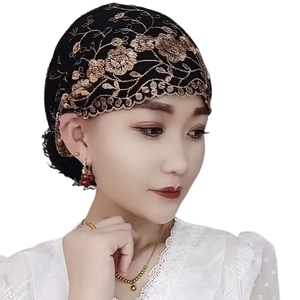 Yaseen หมวกผ้าโพกหัวลูกไม้ยืดหยุ่นลำลองสำหรับผู้หญิงมุสลิมใหม่ผ้าโพกศีรษะแบบสวมหัวระบายอากาศได้เป็นมิตรกับสิ่งแวดล้อมสี่ฤดูกาลที่คลุมผมใช้งานได้หลากหลาย - Product Image 1