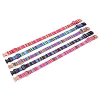 Doe Accessoires pour chiens Collier pour chien en tissu bohème à imprimé solide avec boucles en métal à dégagement rapide Sangle en nylon et polyester durable