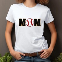 Écussons personnalisés pour maman des équipes sportives, broderie chenille, badges thermocollants pour maillots de basketball, football, baseball, cadeaux pour maman
