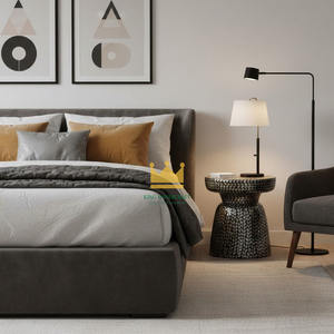 Taburete Moderno Blanco Pulido Ajustable con Incrustaciones Florales de Hueso, Mesa de Centro Decorativa para Sala de Estar y Dormitorio, Muebles de Vietnam - Product Image 4