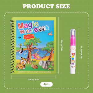 Livre de coloriage magique pour tout-petits, livre d'histoires multi-styles en matériaux écologiques, jouet de dessin, livre à eau, vente en gros - Product Image 2