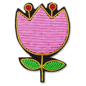 Broches décoratives en soie indienne brodées de dessins animés, épingles simples - Product Image 1