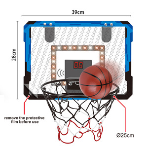 Nouveauté Mini <span class=keywords><strong>panier</strong></span> de <span class=keywords><strong>basket</strong></span>-ball d'intérieur LED à fixer sur la porte avec tableau de score et éclairage LED pour les cadeaux sportifs des enfants - Product Image 2