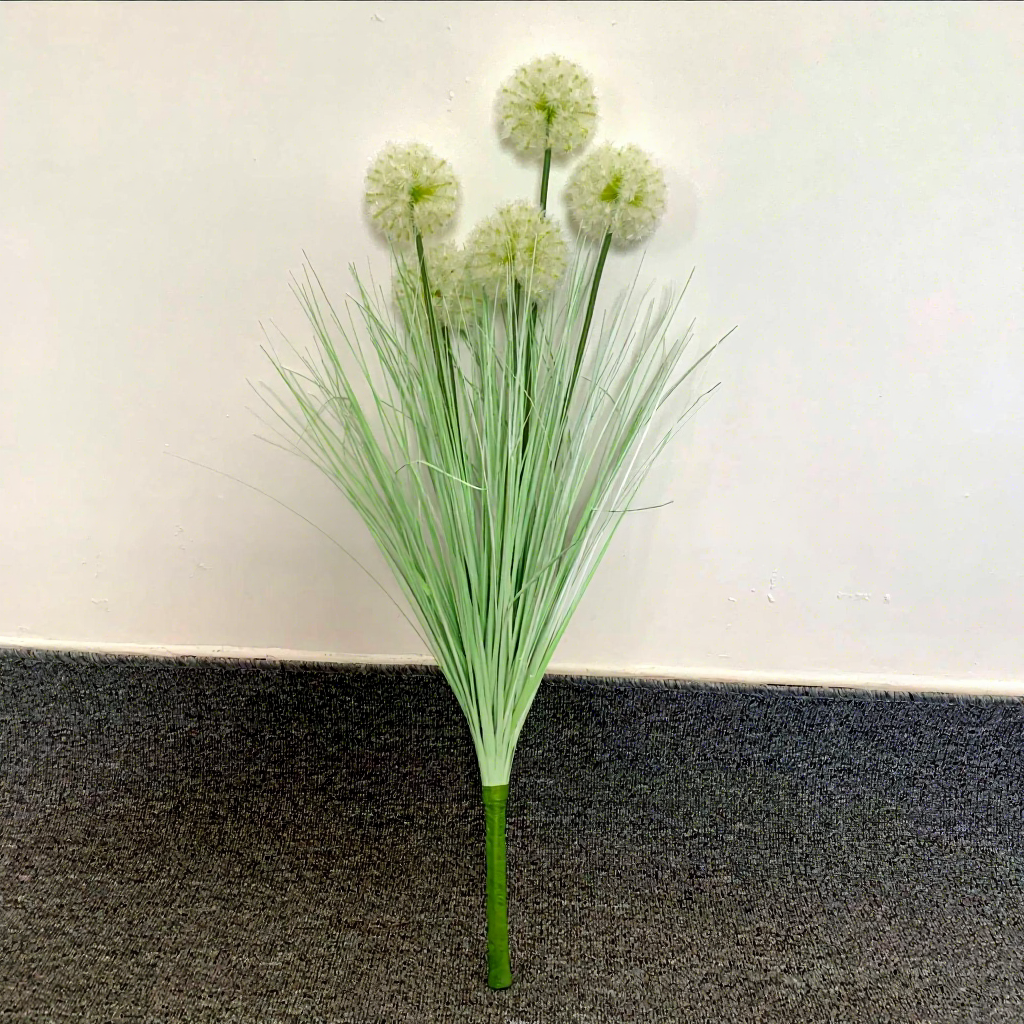 80 cm 5 teste di dente di leone verde chiaro