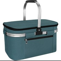Glacière isotherme portable Oxford pour pique-nique, plage et voyage, avec poignée en aluminium, étanche, pour garder les aliments frais
