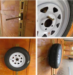 Zinc Plated E-Track Spare Tire Trailer Mount Wheel Carrier For Automotive Industry