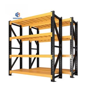 QDDOWELL Estantería de Acero de Carga Media y Vano Largo de 2000x600x2000mm | <span class=keywords><strong>Racks</strong></span> Apilables para Almacenamiento en Garaje y Bodega - Product Image 1