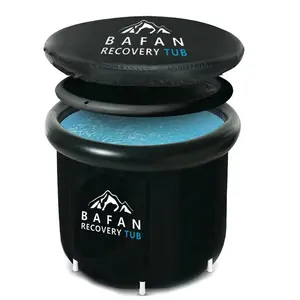 BAFAN Marca Personalizada Pvc Folding Portátil Ice Bath Pod Recuperação Banheira De Mergulho Frio Para Adultos Banheira De Gelo Inflável