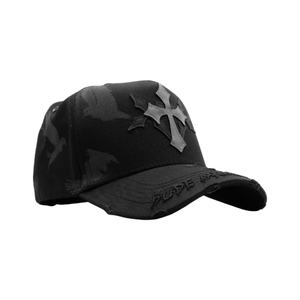 Casquettes de baseball sportives en daim à 5 panneaux Sombrero G5 Gorras Rude Hats Halloween avec broderie en cuir en forme de croix et design vieilli - Product Image 2